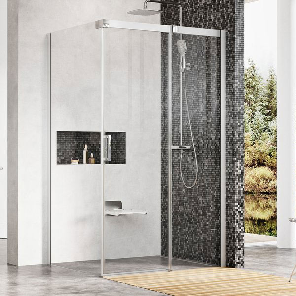 Ravak MSDPS 100/80 Jobb zuhanykabin ( szatén + Transparent ) 