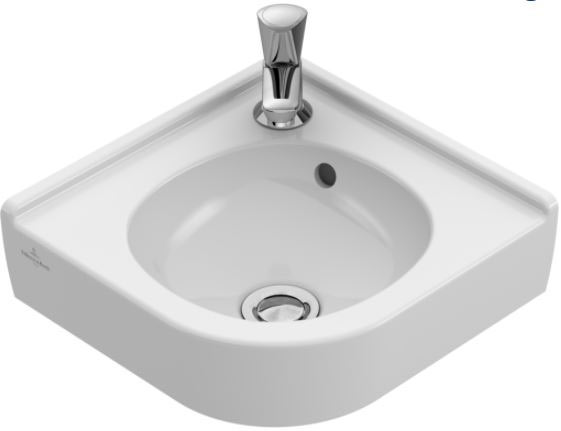 Villeroy & Boch O Novo téglalap alakú sarok mosdó 