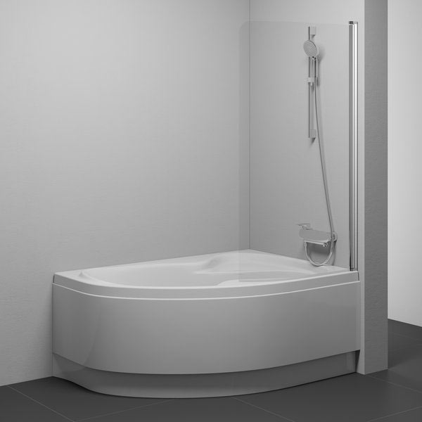 Ravak CVSK1 Rosa 140/150 kádparaván Jobb ( fehér + Transparent ) 