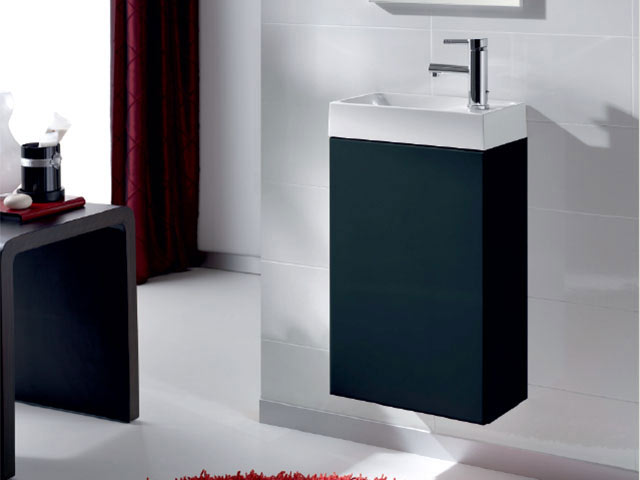 Arezzo Design Mini 40 egyajtós antracit alsószekrény mosdóval