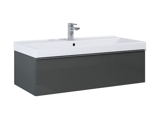Arezzo Design Monterey 100 cm-es alsószekrény 1 fiókkal magasfény? szürke