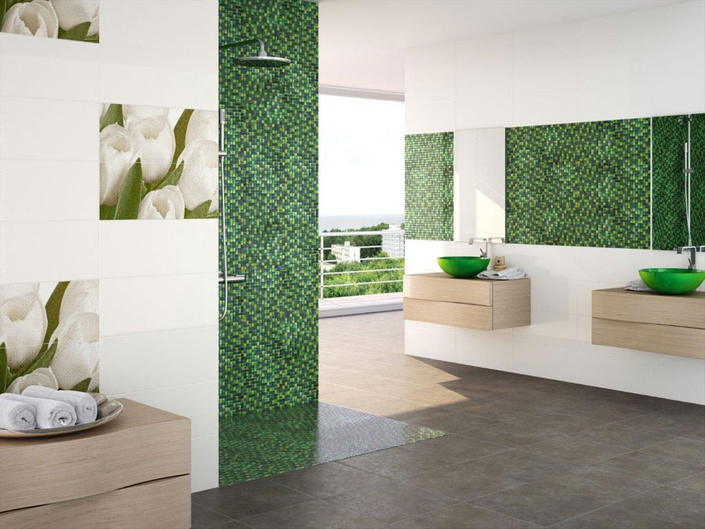 Dune Contract Mosaics Modern fürdőszoba 