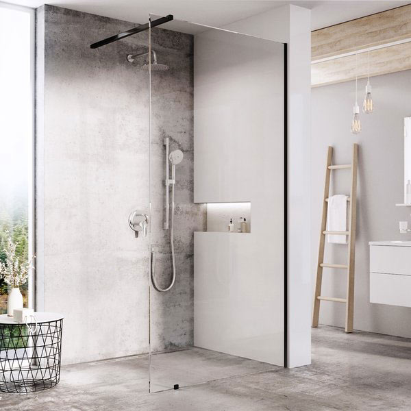 Ravak Walk-In Wall 80 (fekete + Transparent) 