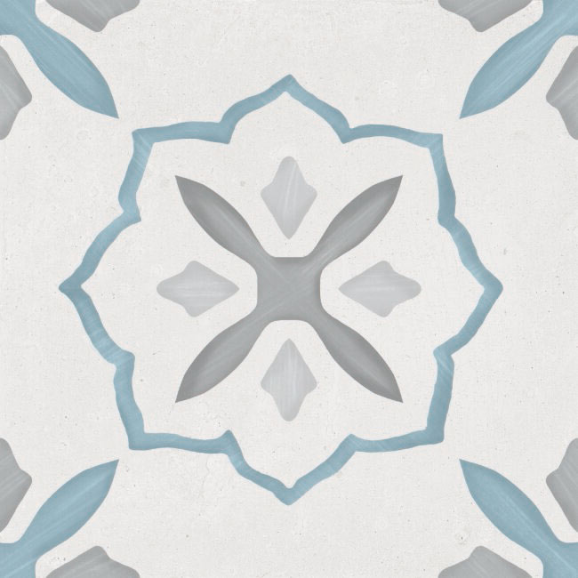 Harmony Sirocco Blue Cross falicsempe és padlólap 22,3x22,3 cm