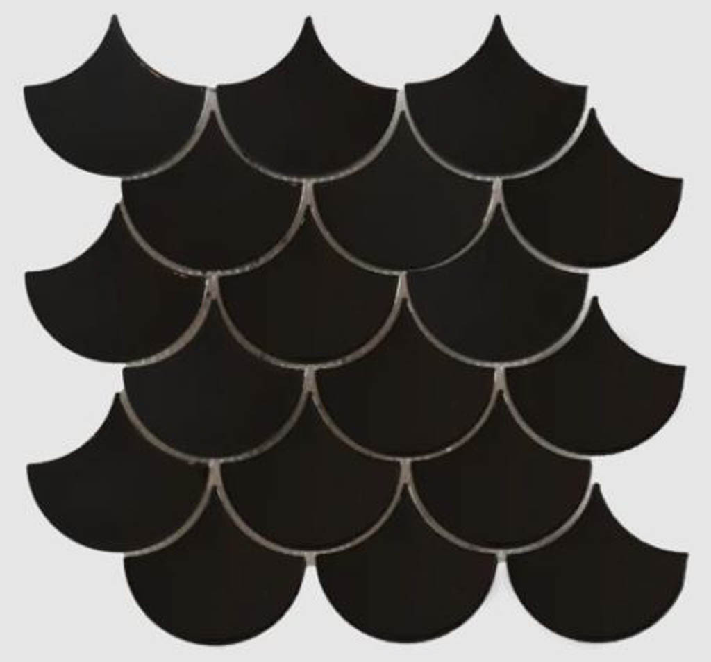 29x28,2 Black F S fényes mozaik