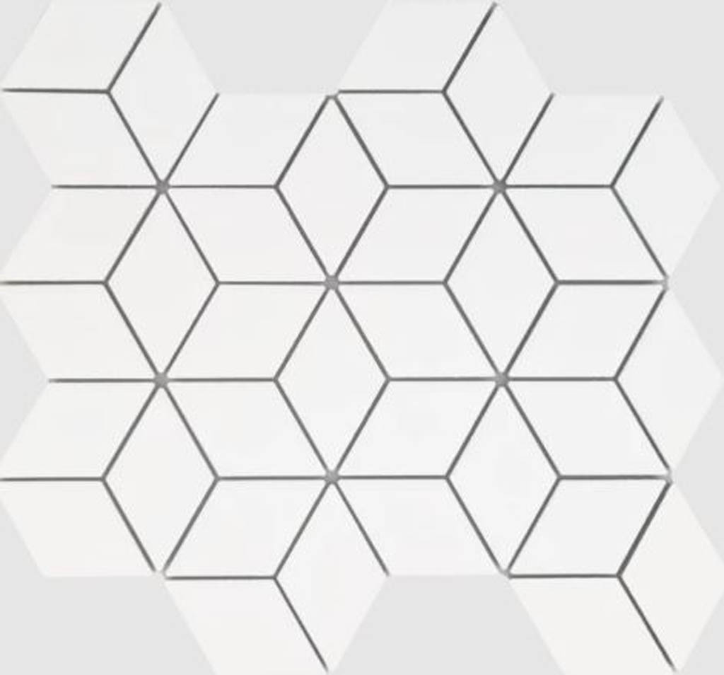 31x26,5 White R matt mozaik