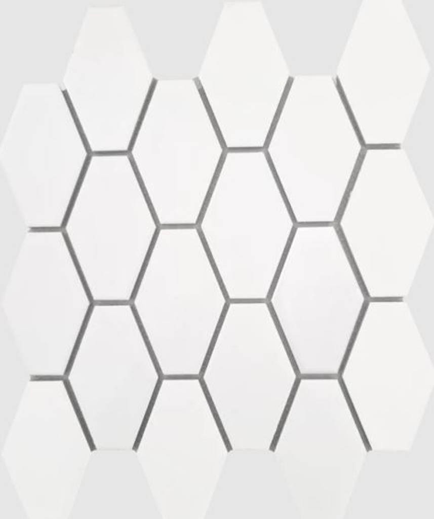 29x26 White L H fényes mozaik