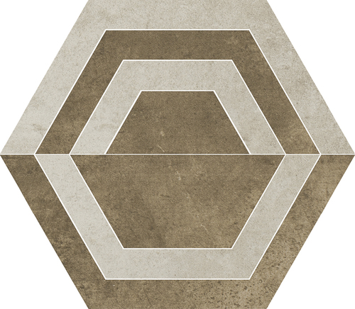 Paradyz padlódekor Paradyz Scratch Beige Hexagon C padlódekor