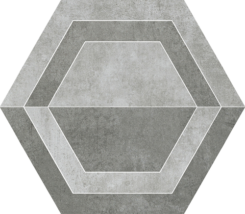 Paradyz padlódekor Paradyz Scratch Grys Hexagon B padlódekor