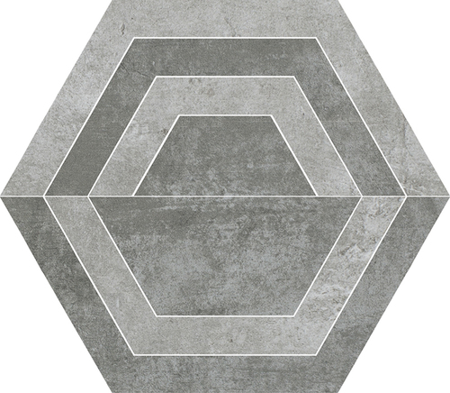 Paradyz padlódekor Paradyz Scratch Grys Hexagon C padlódekor