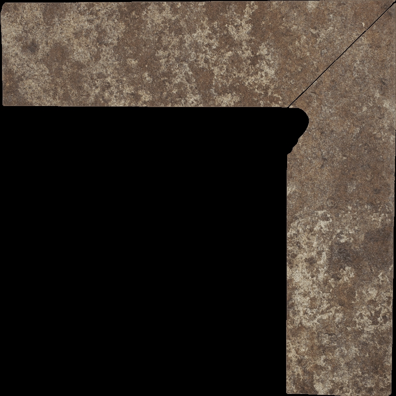 Paradyz Ilario Brown Cokol Prawy lábazati elem 8,1 x 30