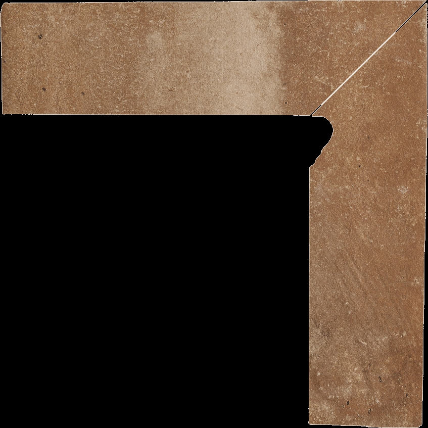 Paradyz Scandiano Rosso Prawy lábazati elem 8,1 x 30