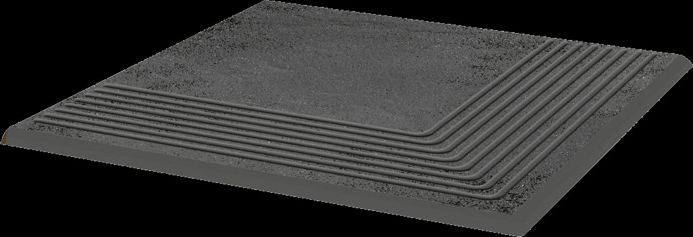 Paradyz Semir Grafit Stopnica Narozna lépcsőlap 30 x 30