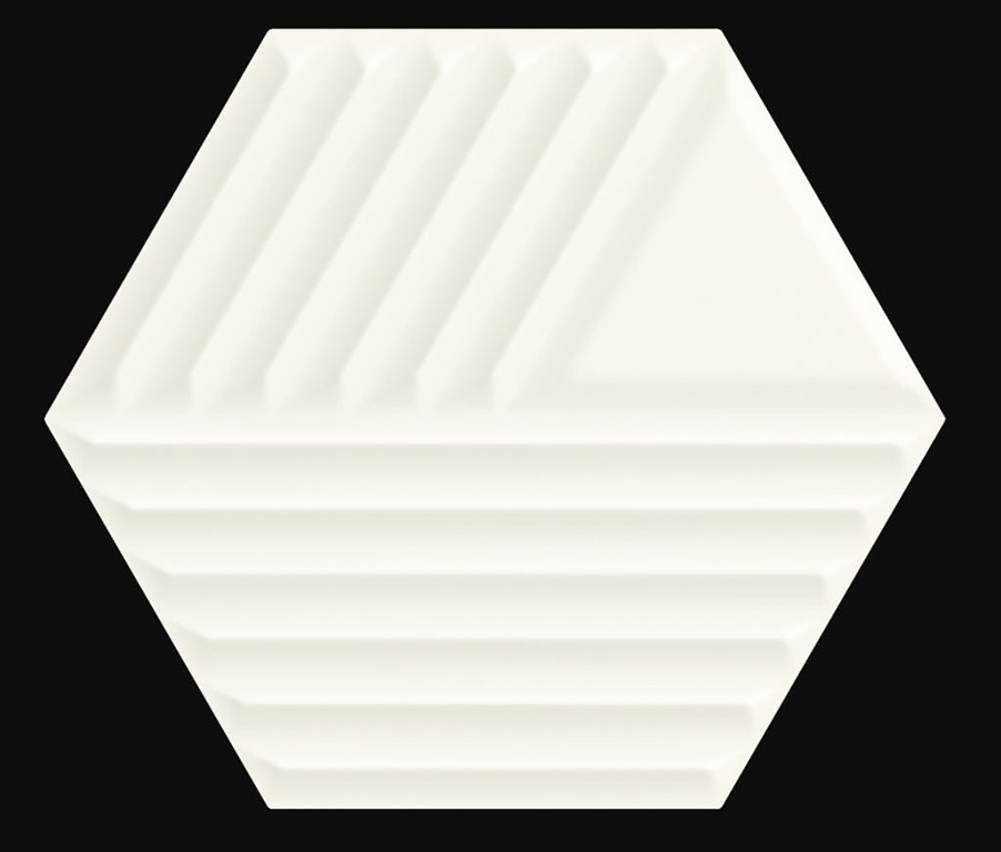Paradyz Woodskin Bianco Heksagon Struktura C falicsempe 19,8 x 17,1
