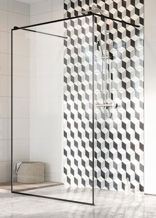 Radaway Modo X Black I 160 Frame Walk-in zuhanyfal