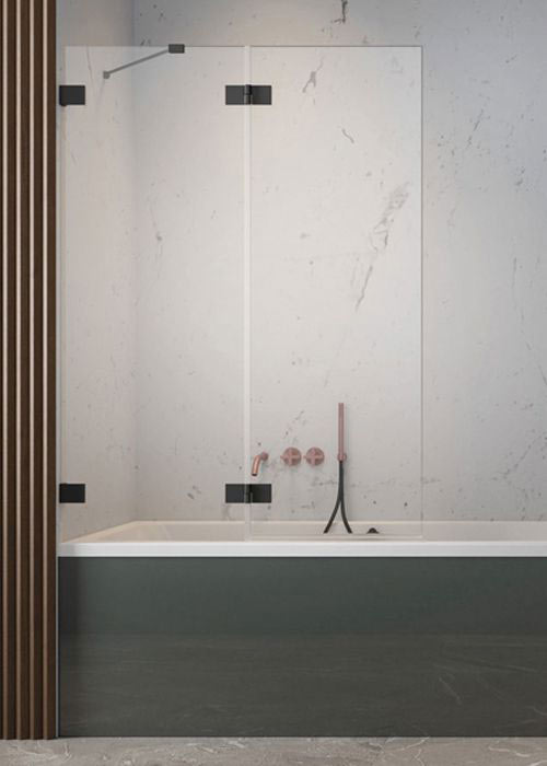 Radaway Essenza Pro Black PND II 120 J fekete kádparaván