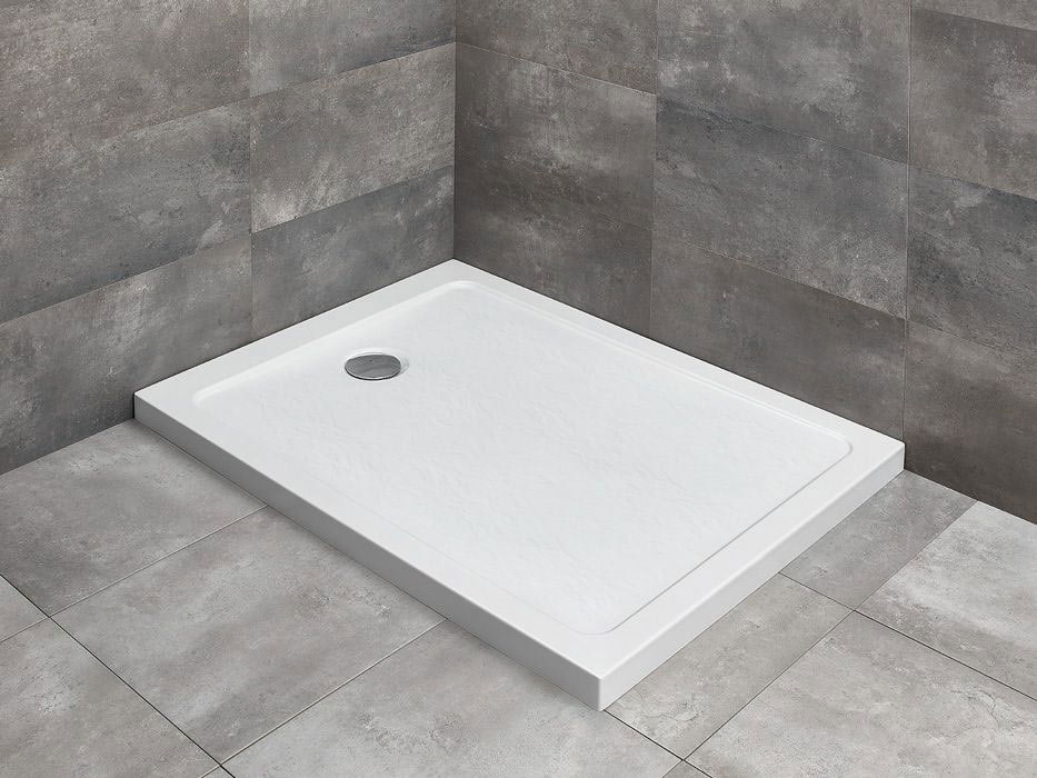 Radaway Doros Stone F szögletes lapos antracit zuhanytálca  120x80