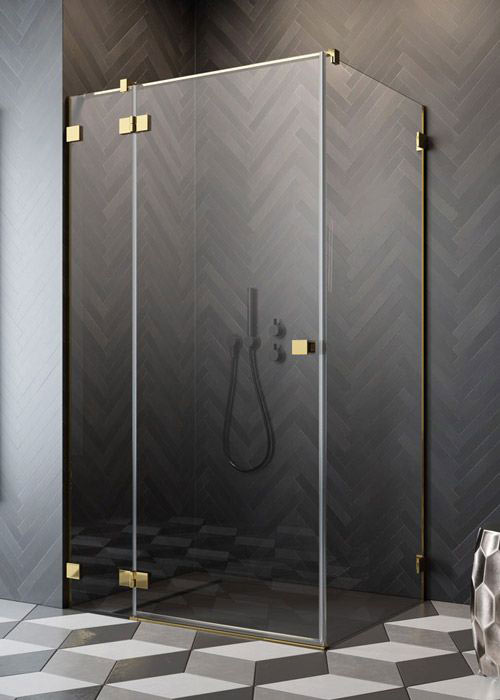 Radaway Essenza Pro Gold KDJ 110 J átlátszó szögletes zuhanykabin