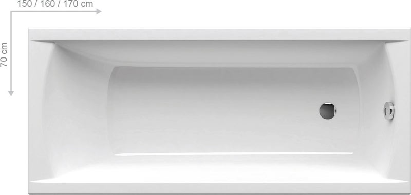 Ravak Classic Egyenes kád 150 x 70 cm