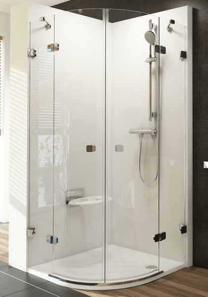 Ravak zuhanykabin Ravak Brilliant BSKK4-80 fényes transparent