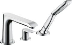 Hansgrohe Metris 3-lyukú peremre szerelhető egykaros kádcsaptelep 