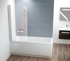 Ravak CVS1-80 kádparaván Jobb ( fehér + Transparent ) 