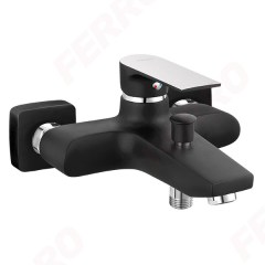 Ferro Algeo Square Black/Chrome BAQ1BLC - kádcsaptelep