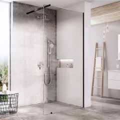 Ravak Walk-In Wall 80 (fekete + Transparent) 