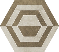 Paradyz padlódekor Paradyz Scratch Beige Hexagon A padlódekor