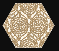 Paradyz Shiny Lines Gold Heksagon Inserto A dekorcsempe 19,8 x 17,1