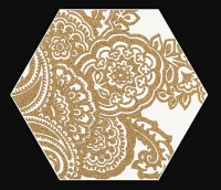 Paradyz Shiny Lines Gold Heksagon Inserto B dekorcsempe 19,8 x 17,1