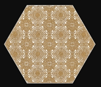 Paradyz Shiny Lines Gold Heksagon Inserto E dekorcsempe 19,8 x 17,1