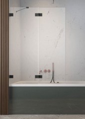 Radaway Essenza Pro Black PND II 100 B fekete kádparaván