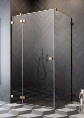 Radaway Essenza Pro Gold KDJ 90 B átlátszó szögletes zuhanykabin