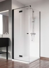 Radaway Nes Black KDJ B 80 B átlátszó szögletes fekete zuhanykabin