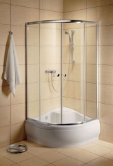 Radaway Classic A 1700 80x80x170 íves barna króm zuhanykabin