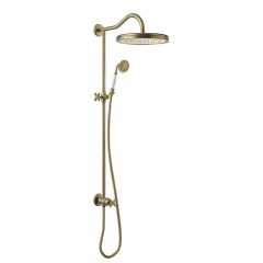 Tres Clasic kétkaros zuhany csaptelep szett, kézizuhannyal és esőztetővel bronz 24247602LV