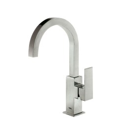 Tres Cuadro Exclusive magasított egykaros mosdó csaptelep, steel  00660602AC