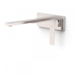 Tres Slim Exclusive falba süllyesztett egykaros mosdó csaptelep, 240 mm-es kiömlővel, leeresztővel, steel  20230012AC