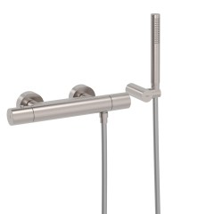 Tres Study Exclusive fali termosztátos zuhany csaptelep, kézizuhannyal, steel 26116209AC