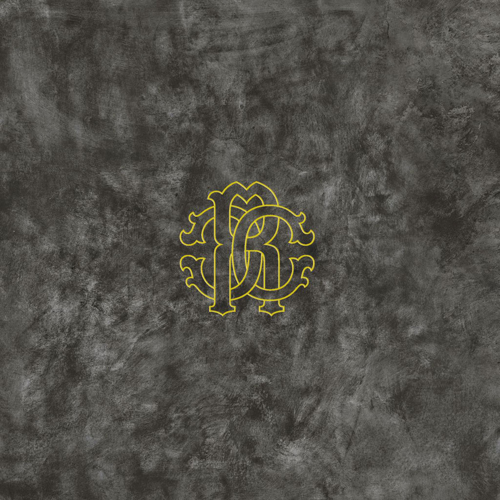 Roberto Cavalli Metal Soul Logo Araldico Titanium padlólap 80x80 cm