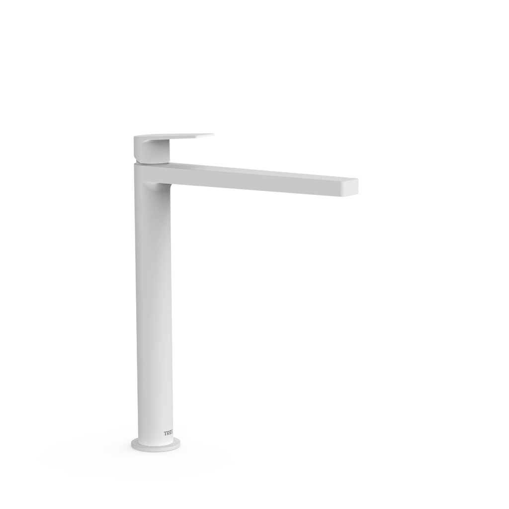Tres Project-Tres egykaros, magasított (333 mm) mosdó csaptelep matt fehér 21180301BM