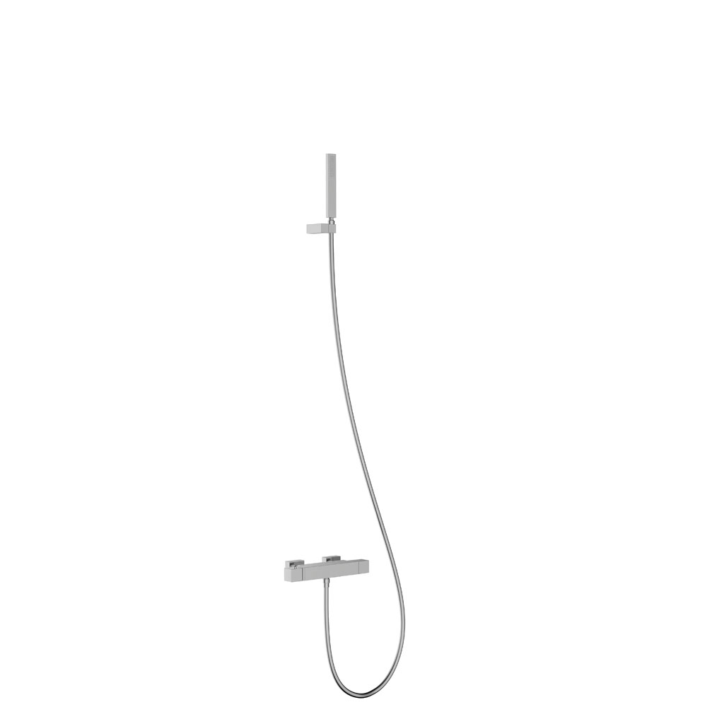 Tres Slim Exclusive fali termosztátos kád és zuhany csaptelep, cascade kifolyóval, kézizuhannyal, króm  20217409
