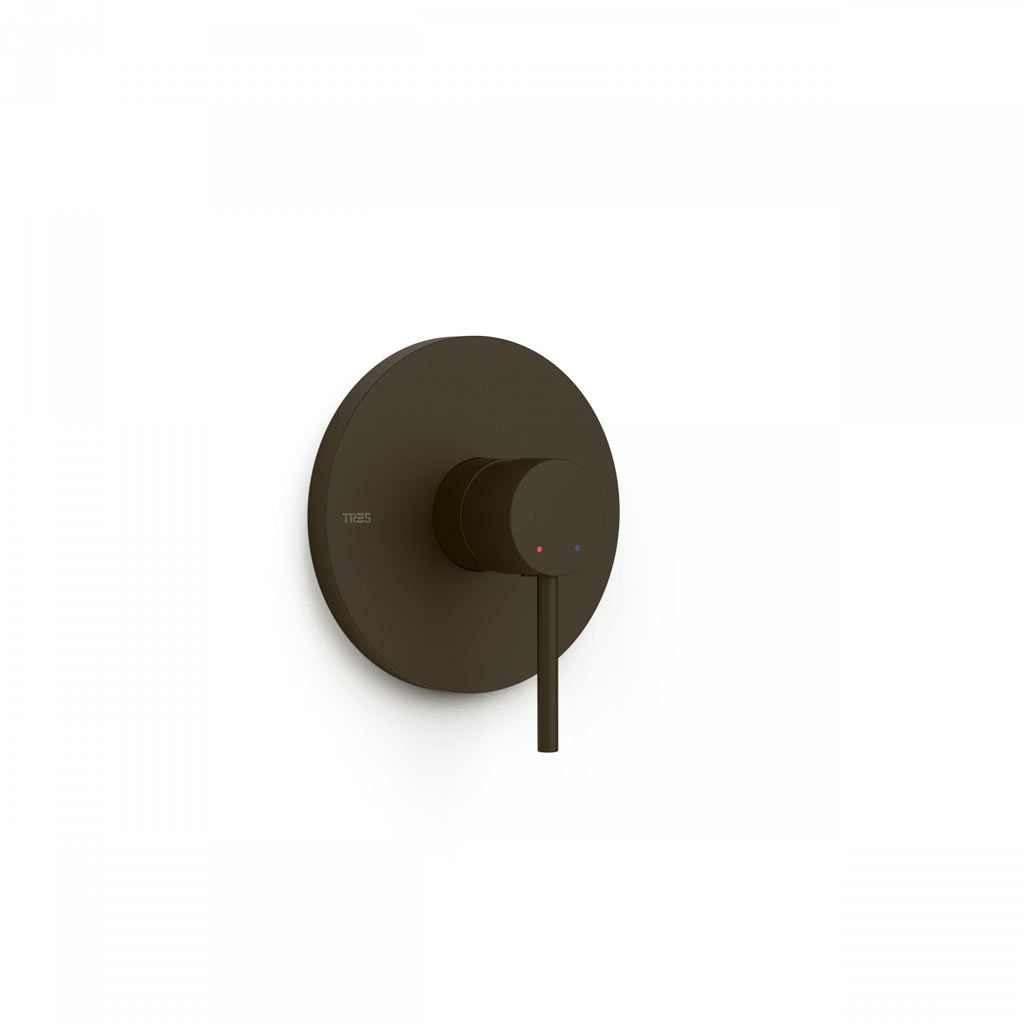 Tres Study Exclusive falba süllyesztett, egykaros  csaptelep,  black bronze 26227701KMB