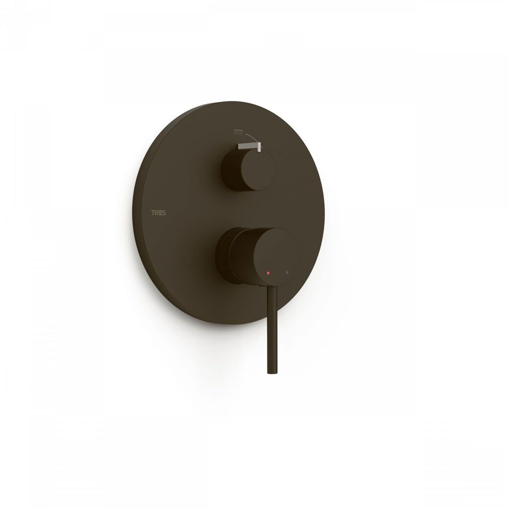 Tres Study Exclusive falba süllyesztett, egykaros  csaptelep,  black bronze 26228001KMB