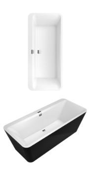 Villeroy & Boch Squaro Edge 12 térben álló kád 1800 x 800 mm 
