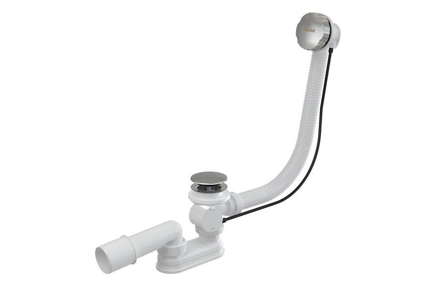 Ravak kád le/túlfolyószett 570 mm bovdenes kerek és krómozott fedél 